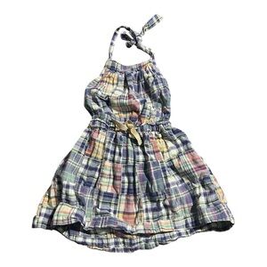 Jcrew Plaid Halter Kids Dress- size 4